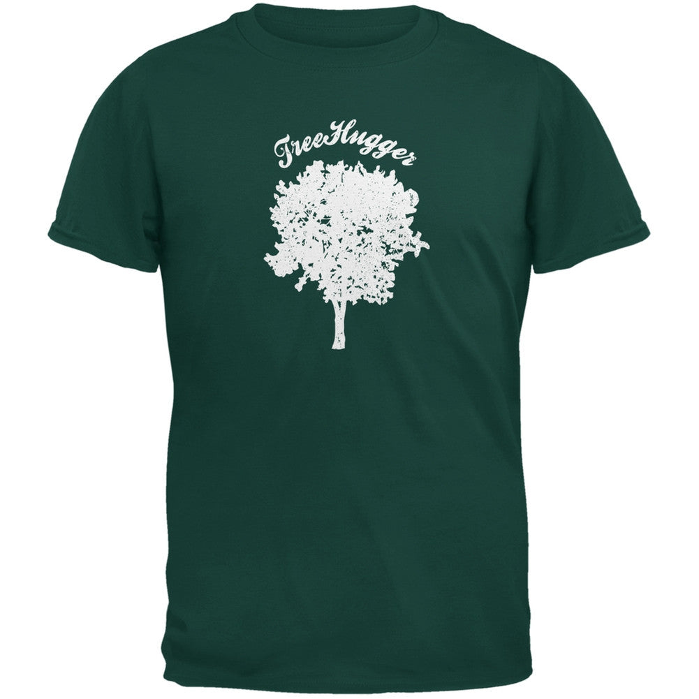 Earth Day - Treehugger Distressed Forest Green Youth T-Shirt Youth T-Shirts Old Glory LG Green 