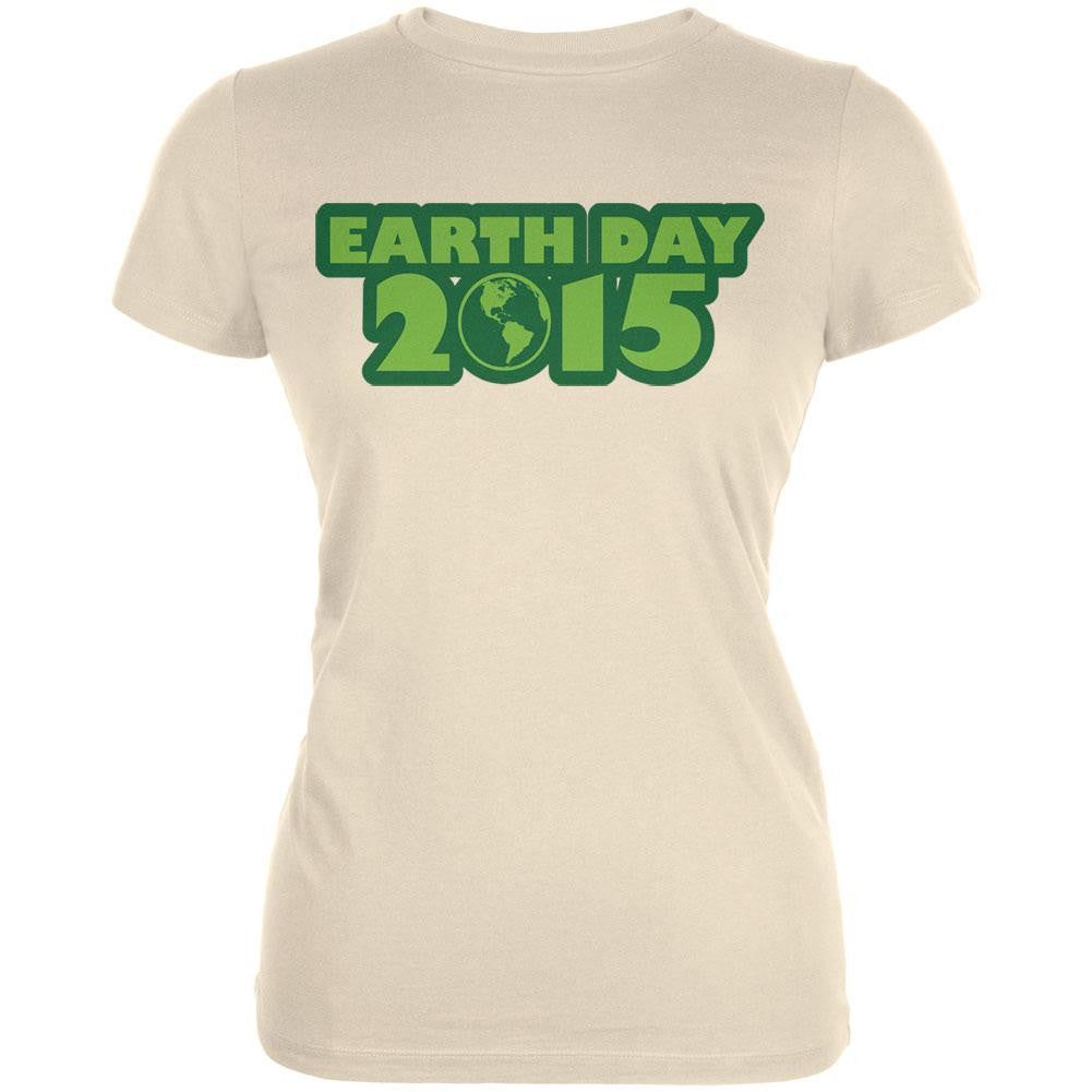 Earth Day - 2015 Cream Juniors Soft T-Shirt Juniors T-Shirts Old Glory 2XL Off-White 