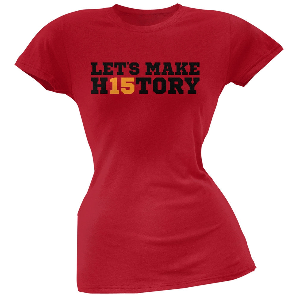 Graduation - Let's Make H15tory Red Juniors Soft T-Shirt Juniors T-Shirts Old Glory 2XL Red 