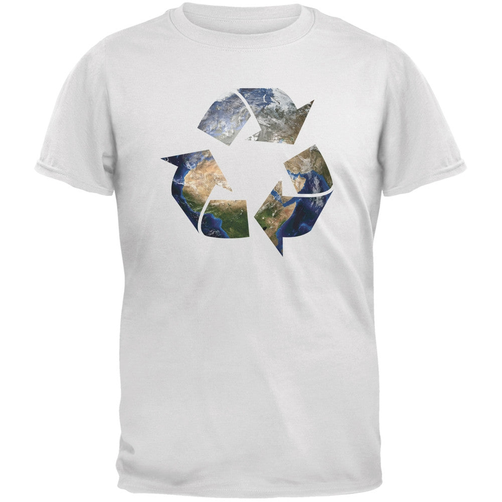 Earth Day - Recycle Earth White Youth T-Shirt Youth T-Shirts Old Glory LG White 