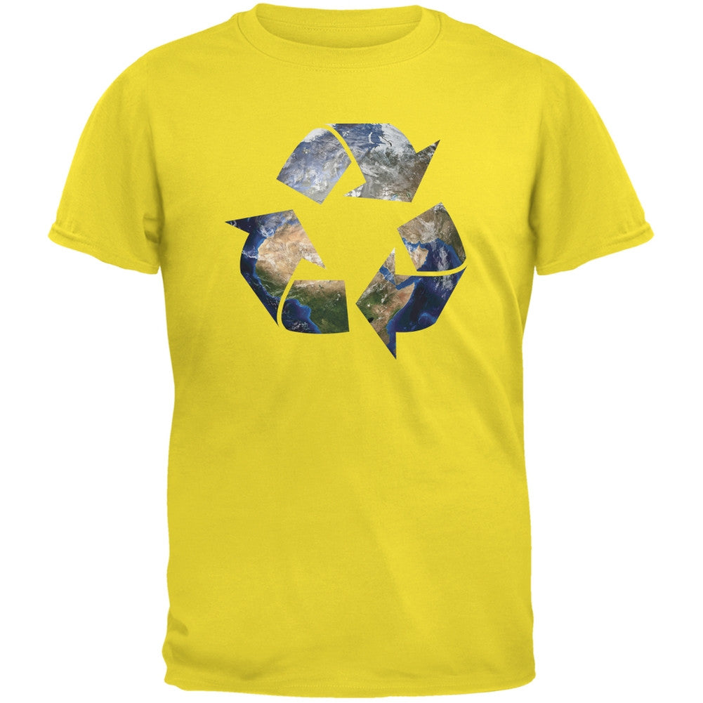 Earth Day - Recycle Earth Yellow Youth T-Shirt Youth T-Shirts Old Glory LG Yellow 