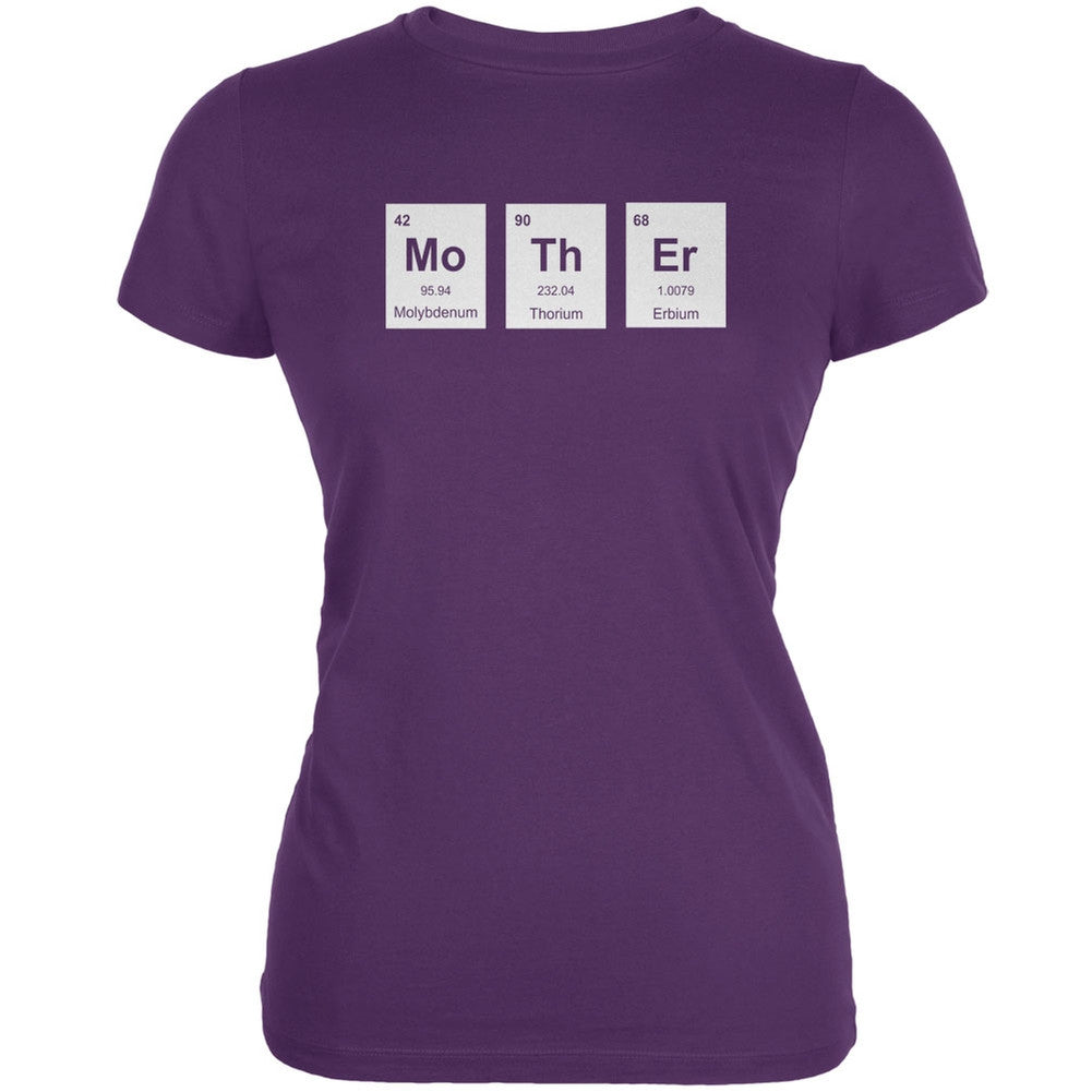 Mother's Day - MoThEr Periodic Elements Purple Juniors Soft T-Shirt Juniors T-Shirts Old Glory 2XL Purple 