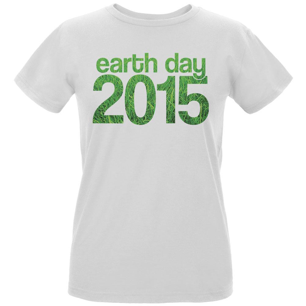 Earth Day - 2015 Grass Women's Organic White T-Shirt Women's T-Shirts Old Glory LG White 