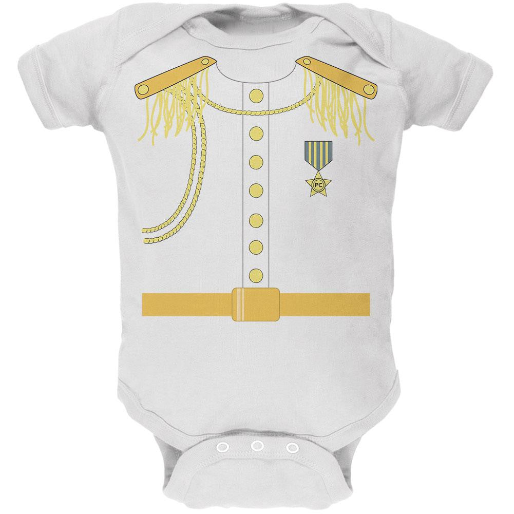 Halloween Prince Charming Costume White Soft Baby One Piece Baby One Piece Old Glory 0-3M White 