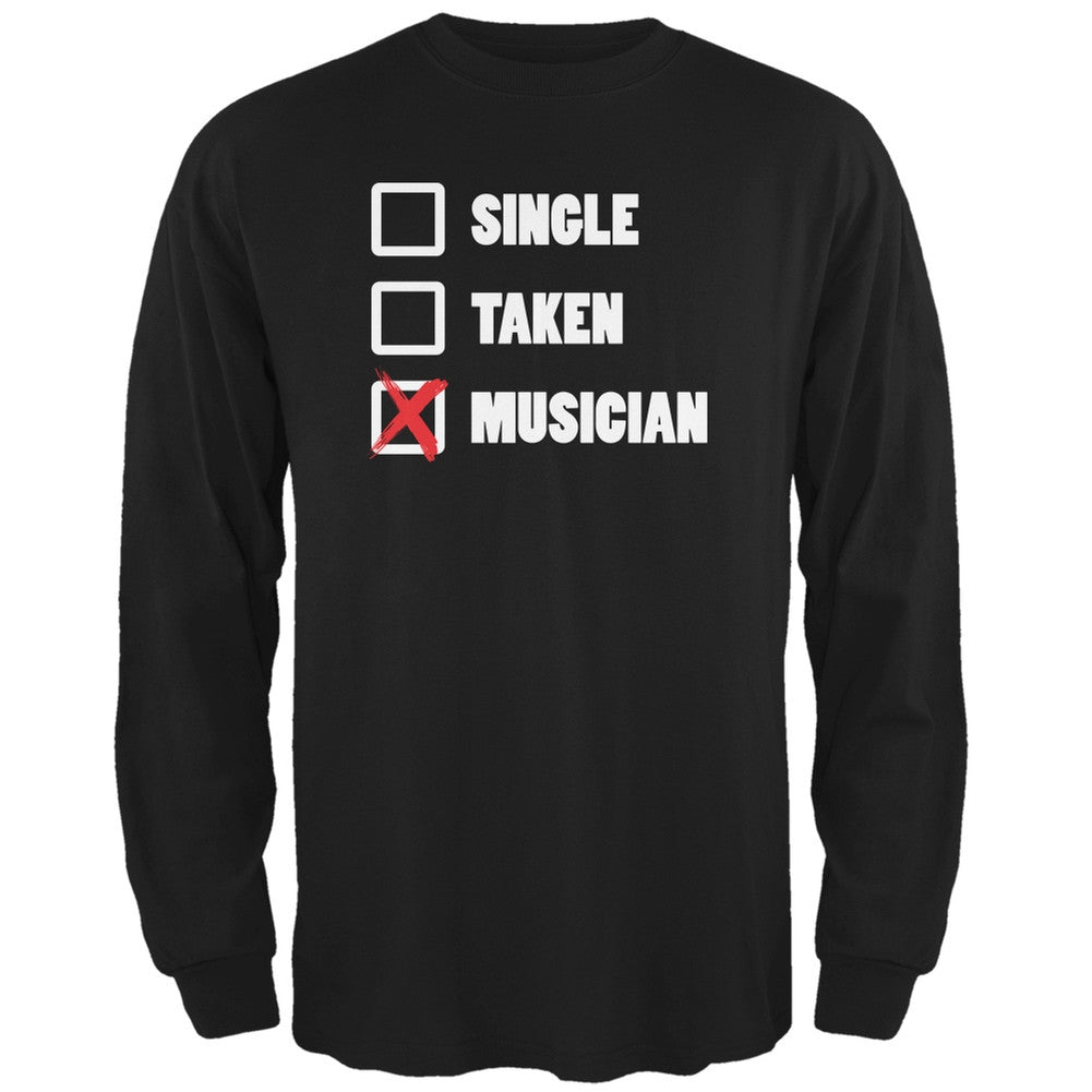 Single Taken Musician Black Adult Long Sleeve T-Shirt Men's Long Sleeves Old Glory 2XL Black 