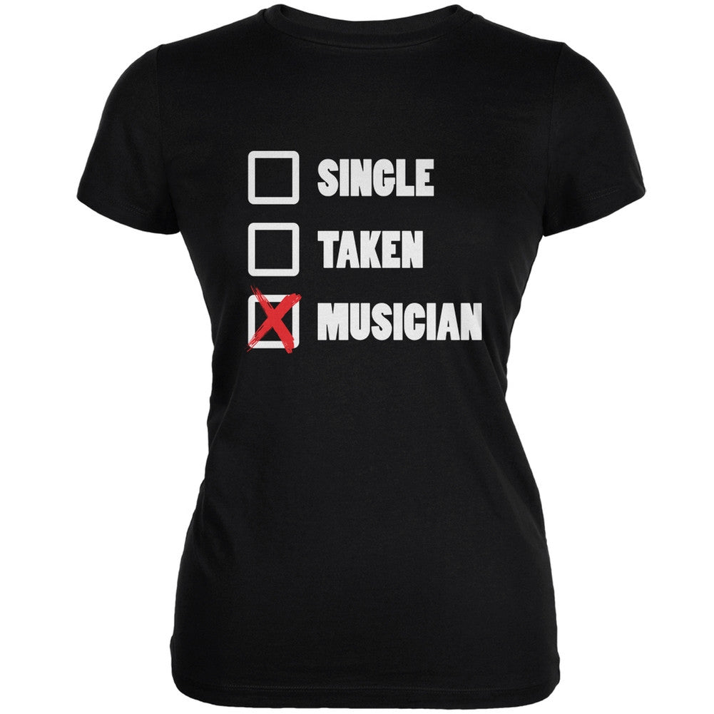 Single Taken Musician Black Juniors Soft T-Shirt Juniors T-Shirts Old Glory 2XL Black 