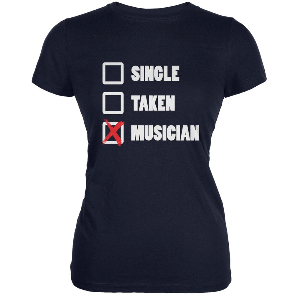 Single Taken Musician Navy Juniors Soft T-Shirt Juniors T-Shirts Old Glory 2XL Blue 