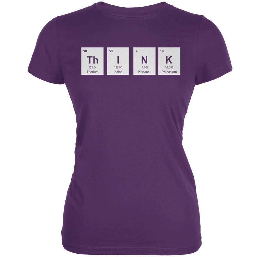 ThINK Periodic Elements Purple Juniors Soft T-Shirt Juniors T-Shirts Old Glory 2XL Purple 