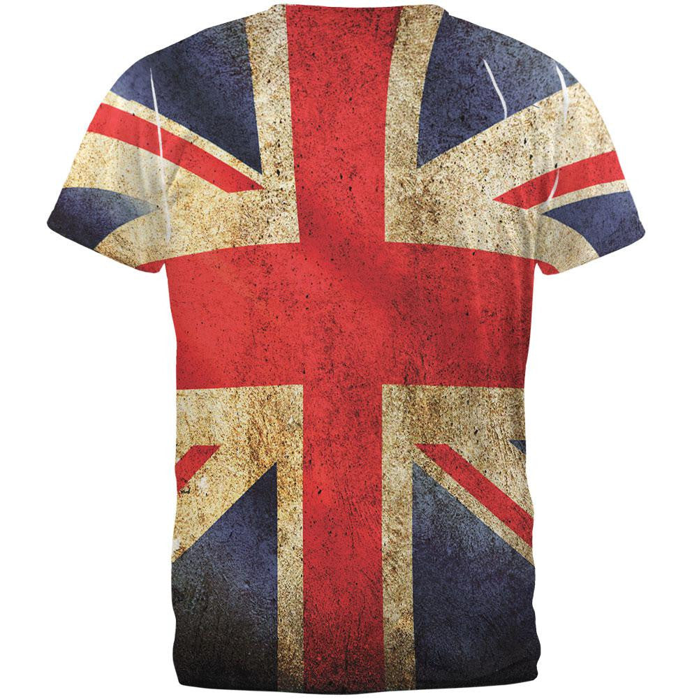 British Flag All Over Adult T-Shirt Men's T-Shirts Old Glory   