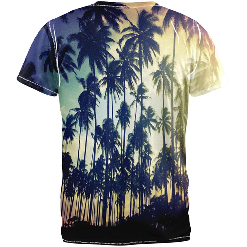 Palm Trees All Over Adult T-Shirt Men's T-Shirts Old Glory   