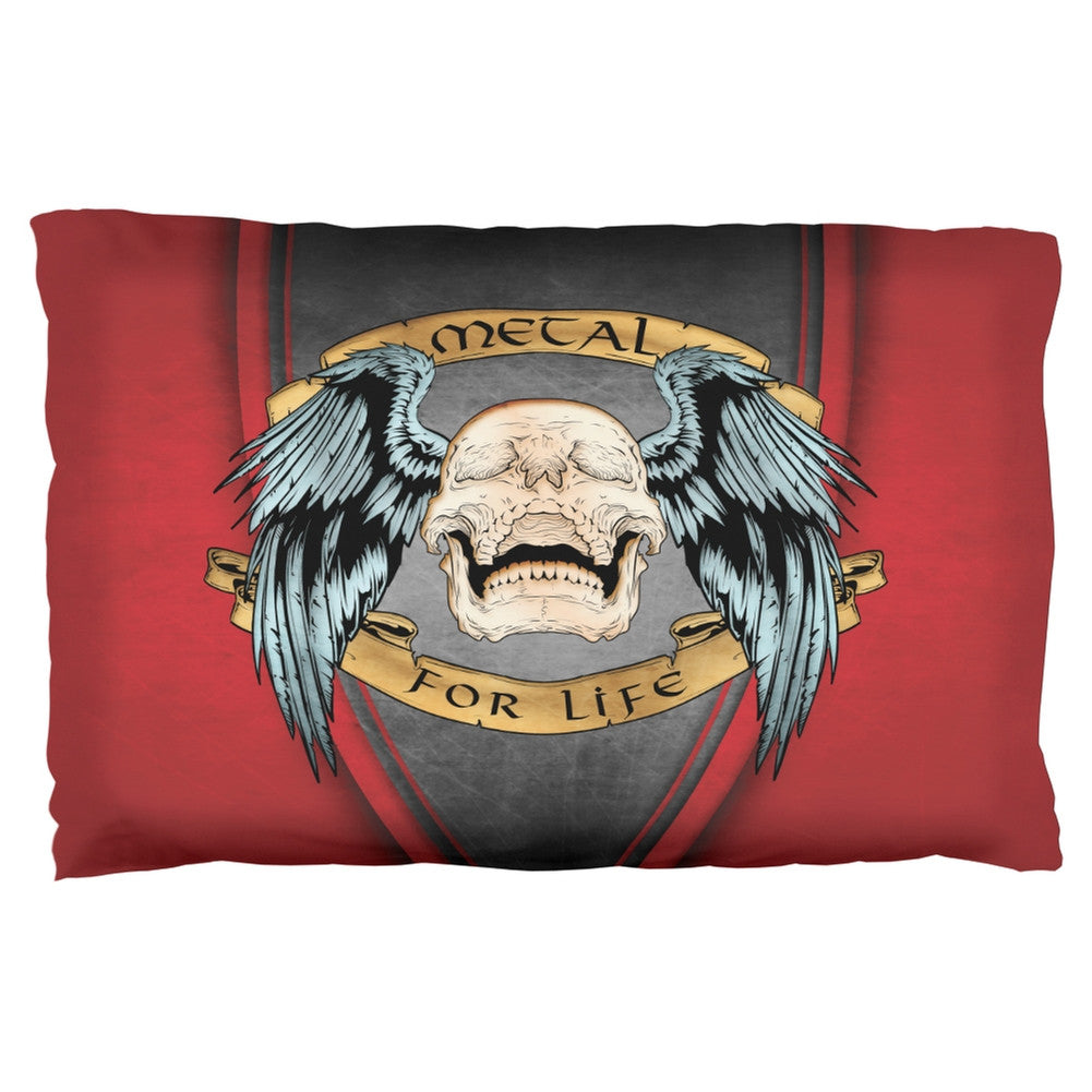 Metal Music for Life Pillow Case Pillowcases Old Glory OS White 