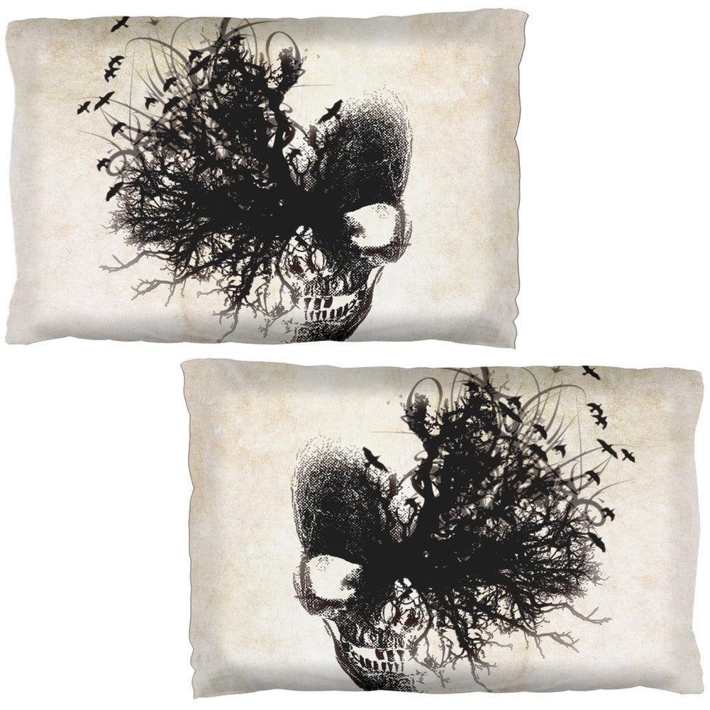 Ancient Dreaming Skull Pillow Case Set Pillowcases Old Glory OS White 