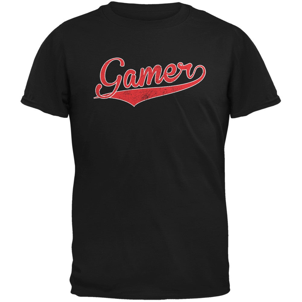 Gamer Black Adult T-Shirt Men's T-Shirts Old Glory 2XL Black 