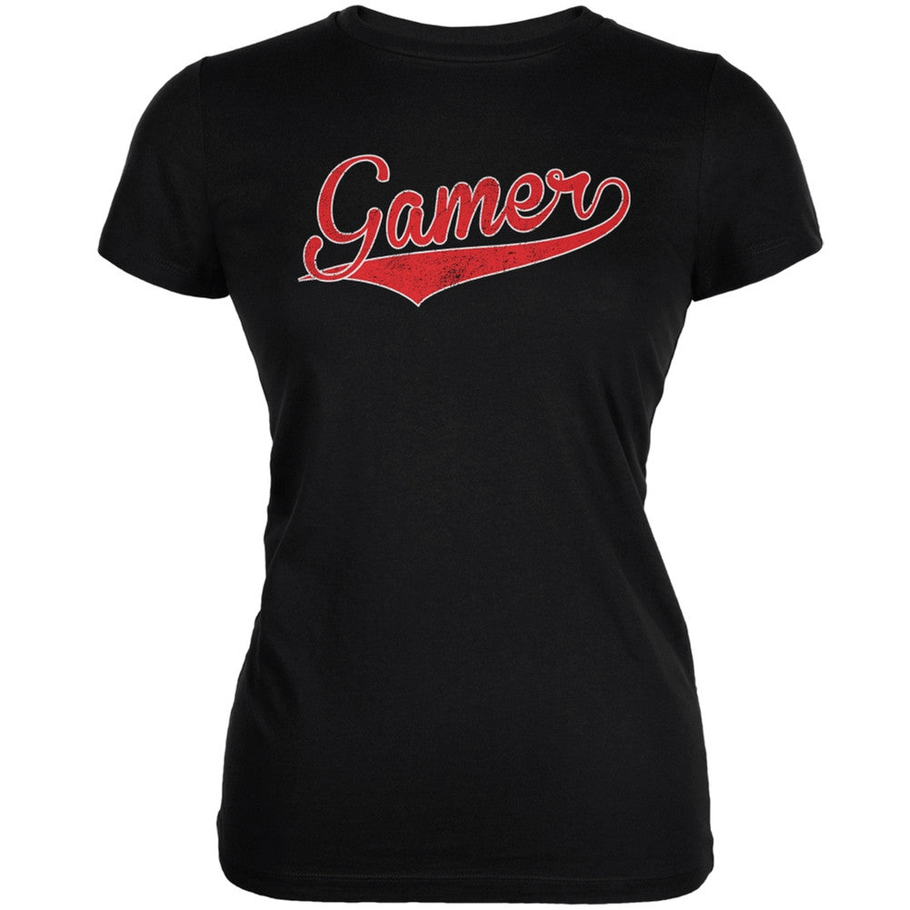 Gamer Black Juniors Soft T-Shirt Juniors T-Shirts Old Glory 2XL Black 