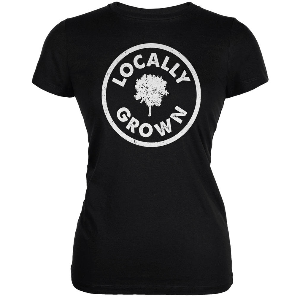 Earth Day - Locally Grown Black Juniors Soft T-Shirt Juniors T-Shirts Old Glory 2XL Black 