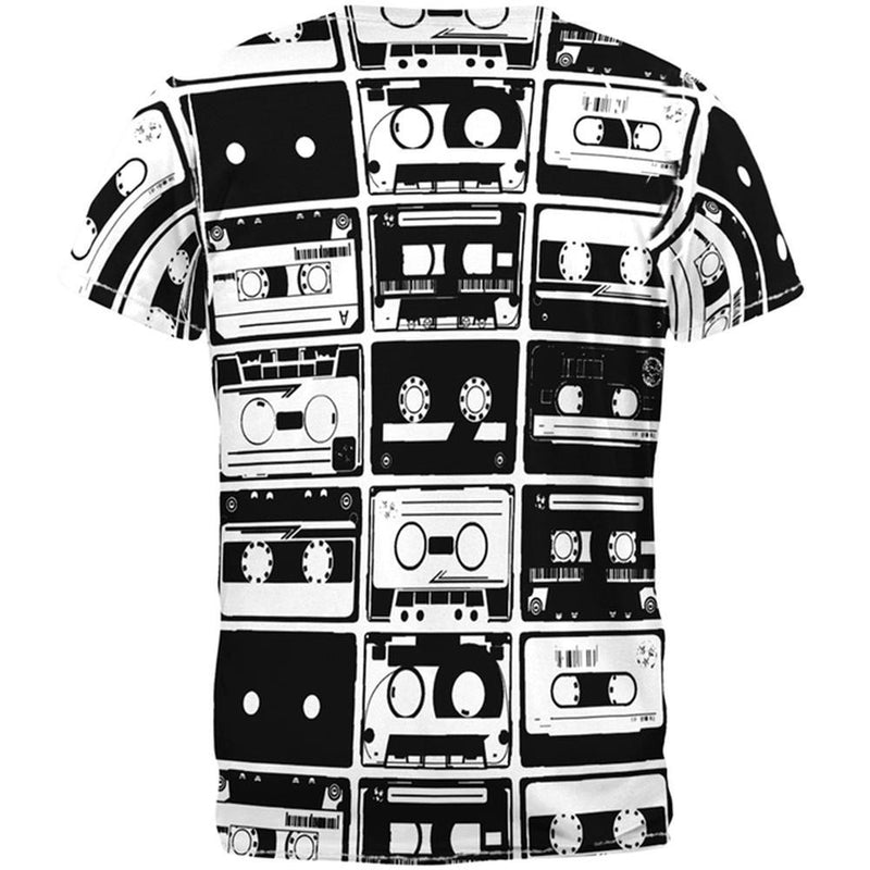 Cassette Tape All Over Adult T-Shirt Men's T-Shirts Old Glory   