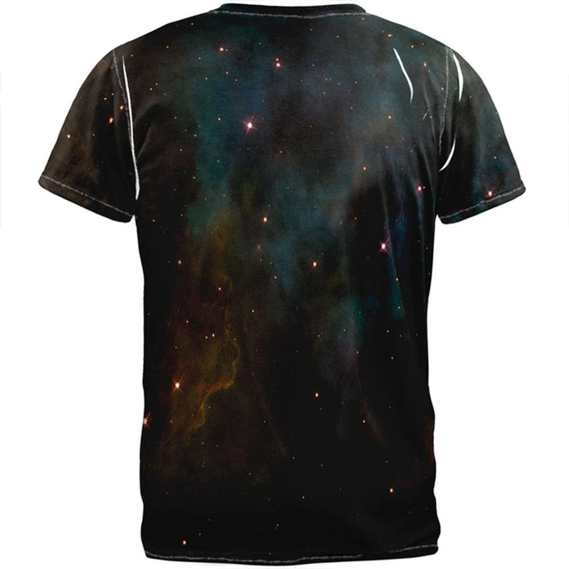 Mystic Mountain Nebula All Over Adult T-Shirt Men's T-Shirts Old Glory   