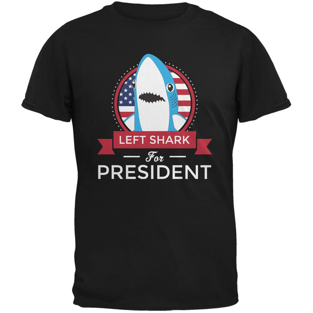 Left Shark for President Black Youth T-Shirt Youth T-Shirts Old Glory LG Black 