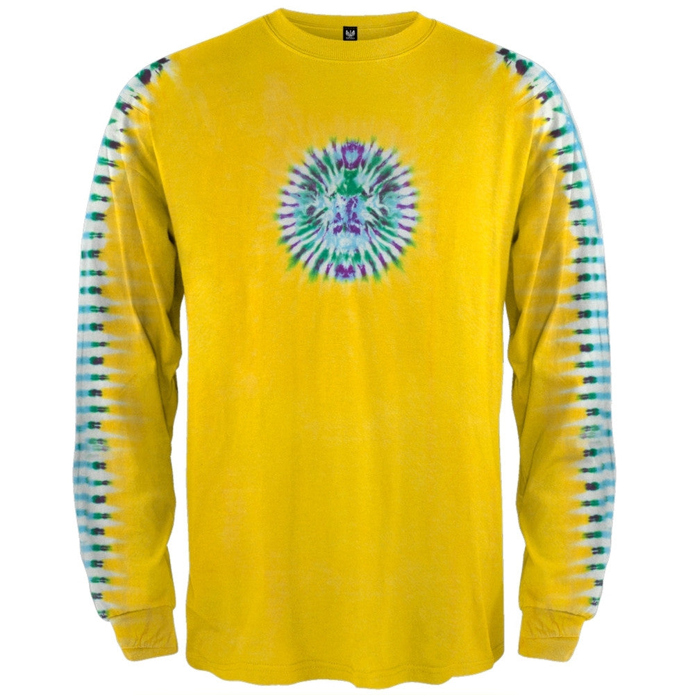 Yellow Pleated Sleeve Long Sleeve T-Shirt Men's Long Sleeves Old Glory   