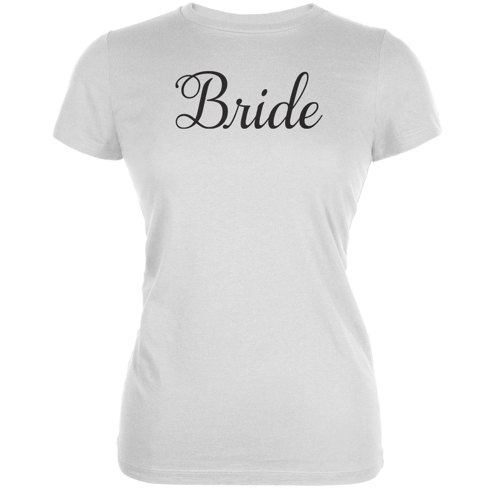 Bride Cursive Black Juniors Soft T-Shirt Juniors T-Shirts Old Glory 2XL Black 