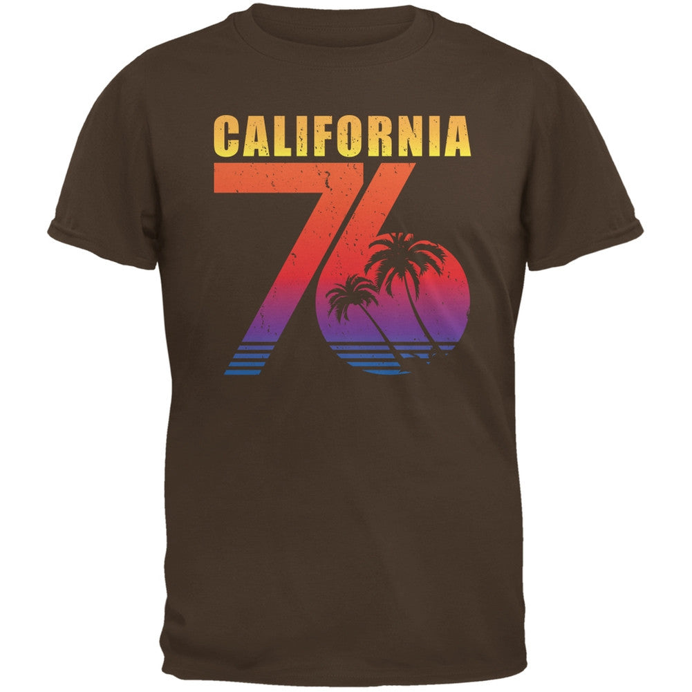 California 76 Brown Adult T-Shirt Men's T-Shirts Old Glory 2XL Brown 