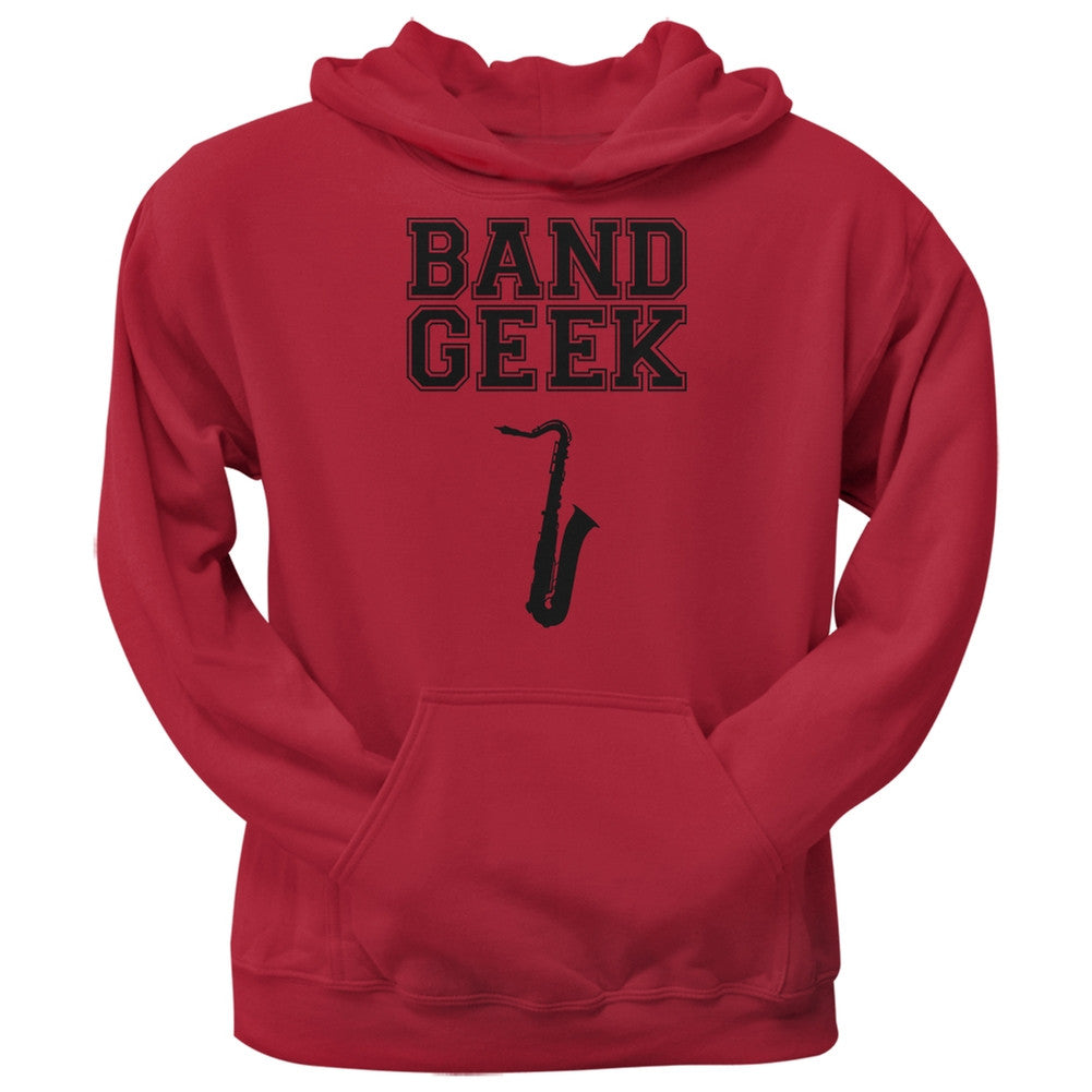 Band Geek Sax Red Adult Hoodie Men's Hoodies Old Glory 2XL Red 