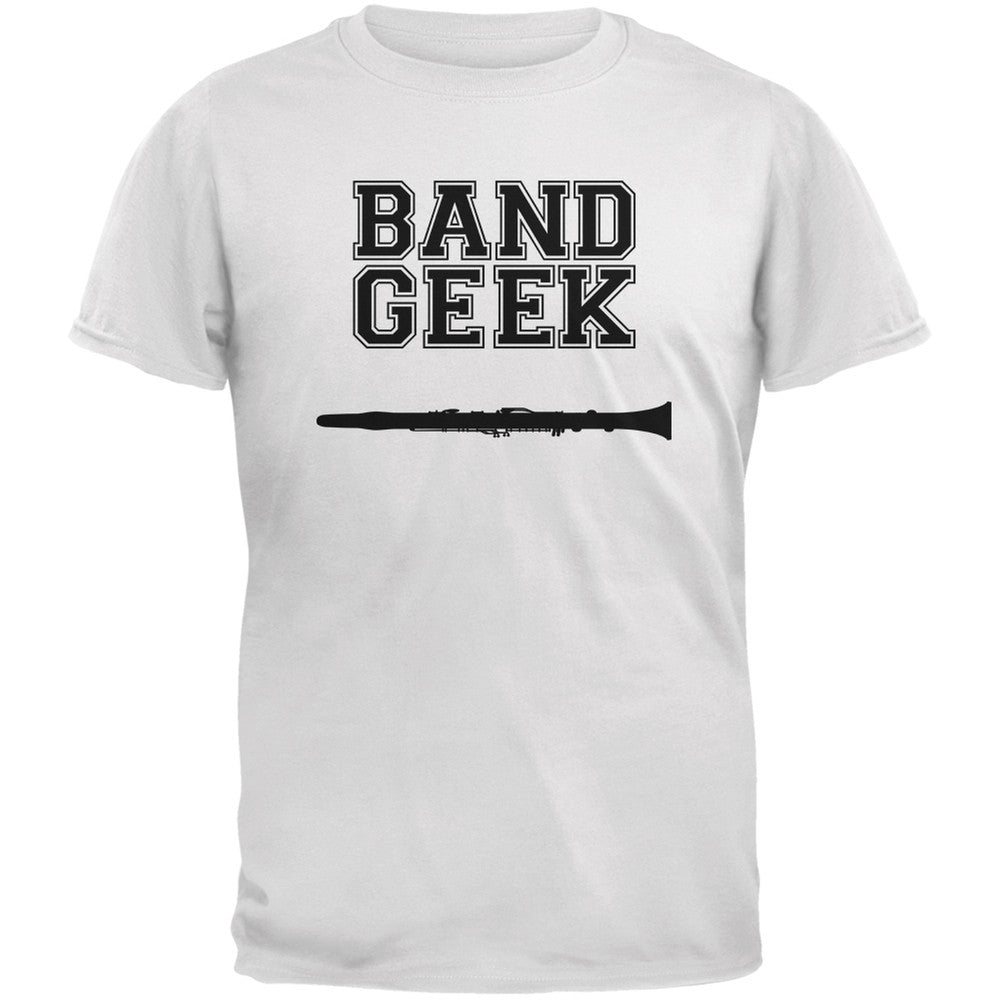 Band Geek Clarinet White Youth T-Shirt Youth T-Shirts Old Glory LG White 