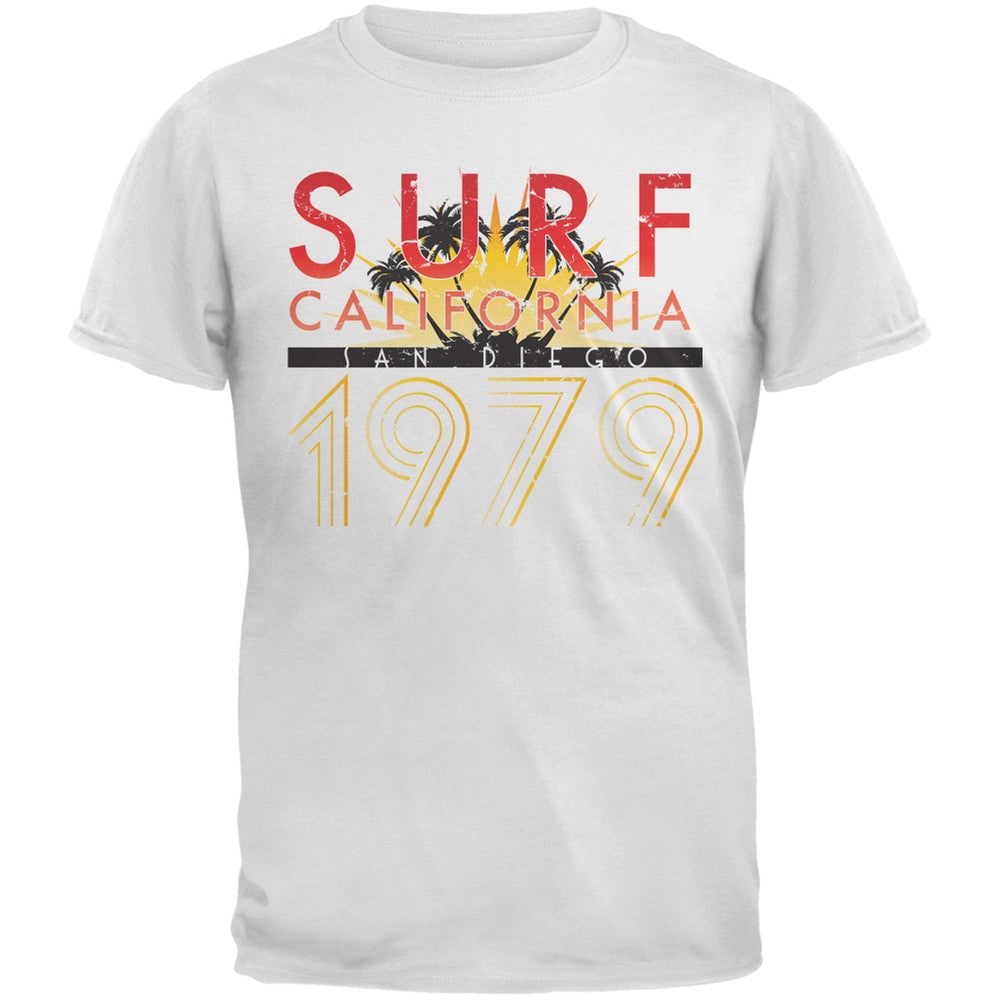 Cali Surf 1979 White Adult T-Shirt Men's T-Shirts Old Glory 2XL White 