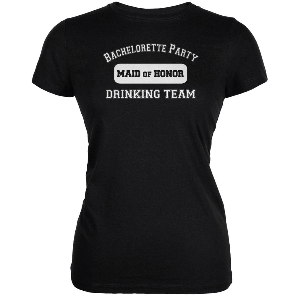 Bachelorette Party Drinking Team MOH Black Juniors Soft T-Shirt Juniors T-Shirts Old Glory 2XL Black 