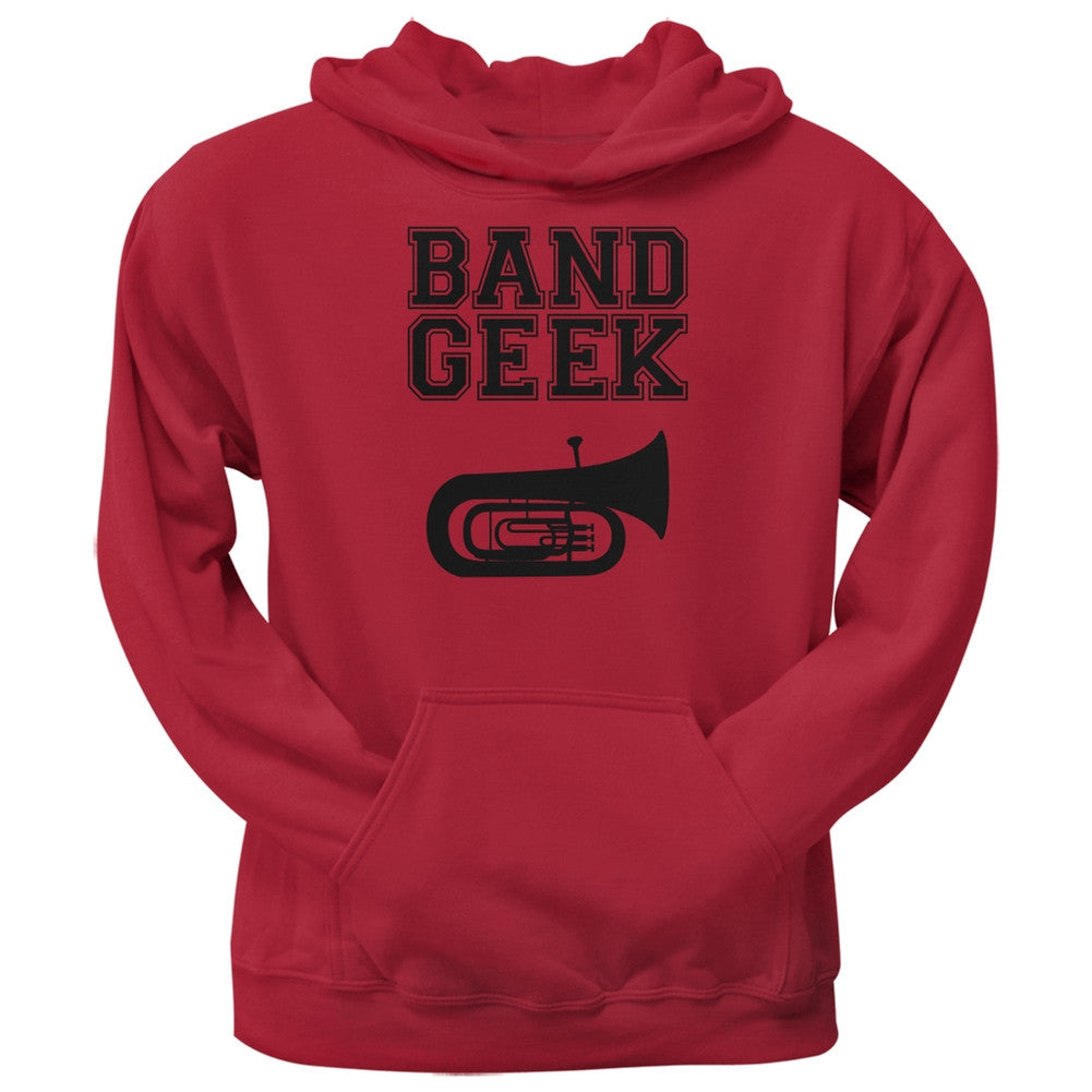 Band Geek Tuba Red Adult Hoodie Men's Hoodies Old Glory 2XL Red 