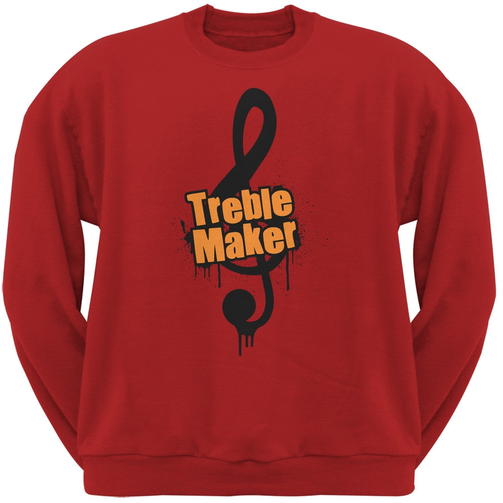 Treble Maker Red Adult Sweatshirt Men's Sweatshirts Old Glory 2XL Red 