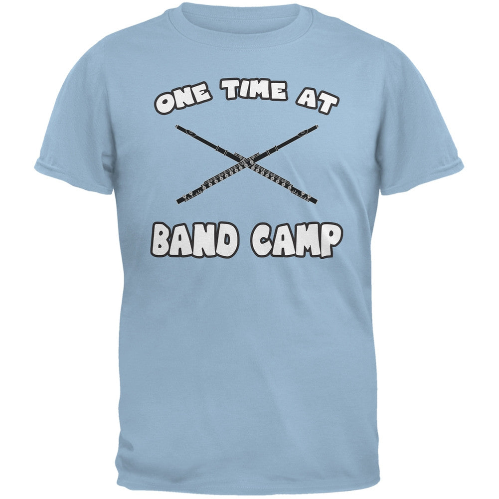 Band Camp Light Blue Adult T-Shirt Men's T-Shirts Old Glory 2XL Blue 