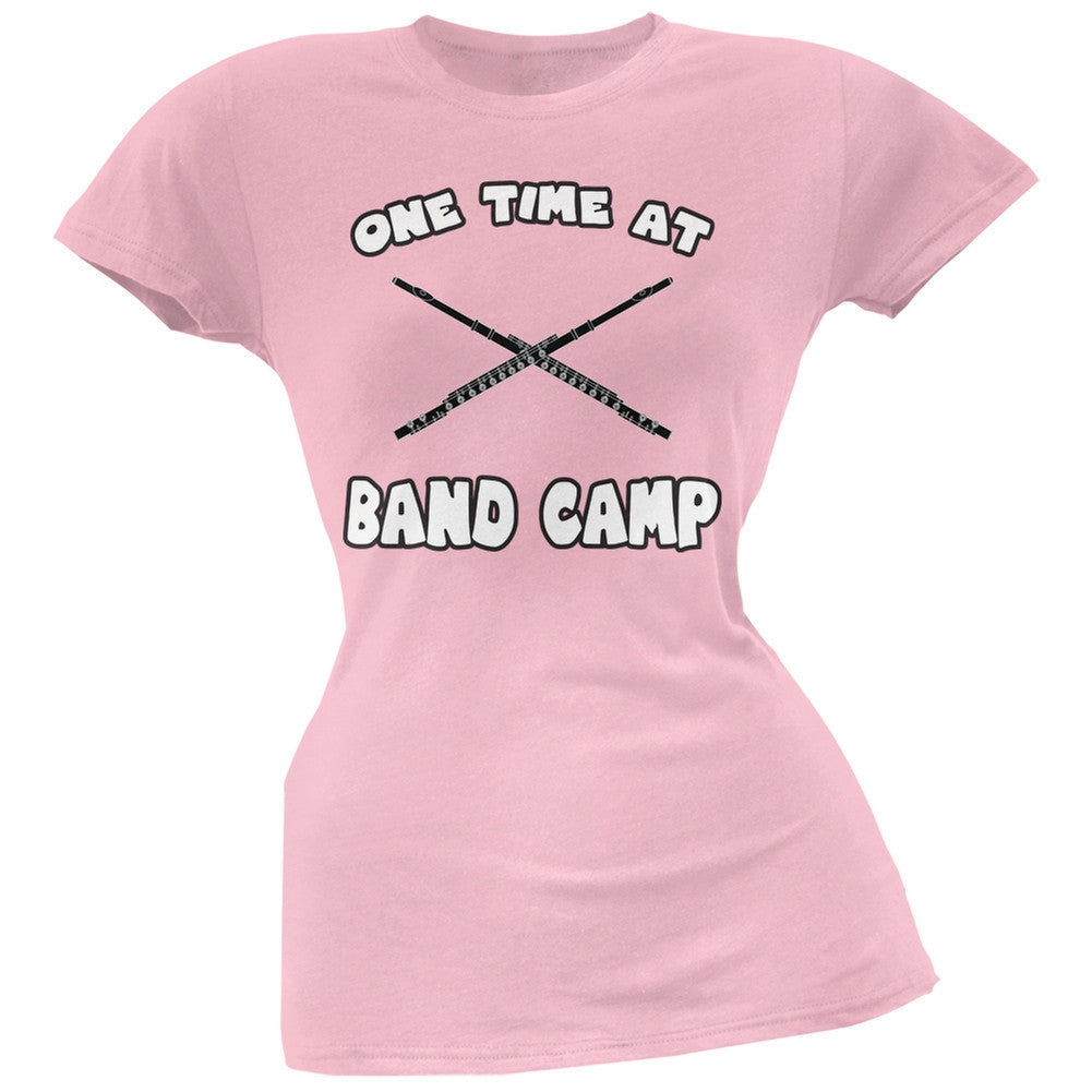 Band Camp Light Pink Soft Juniors T-Shirt Juniors T-Shirts Old Glory 2X Pink 