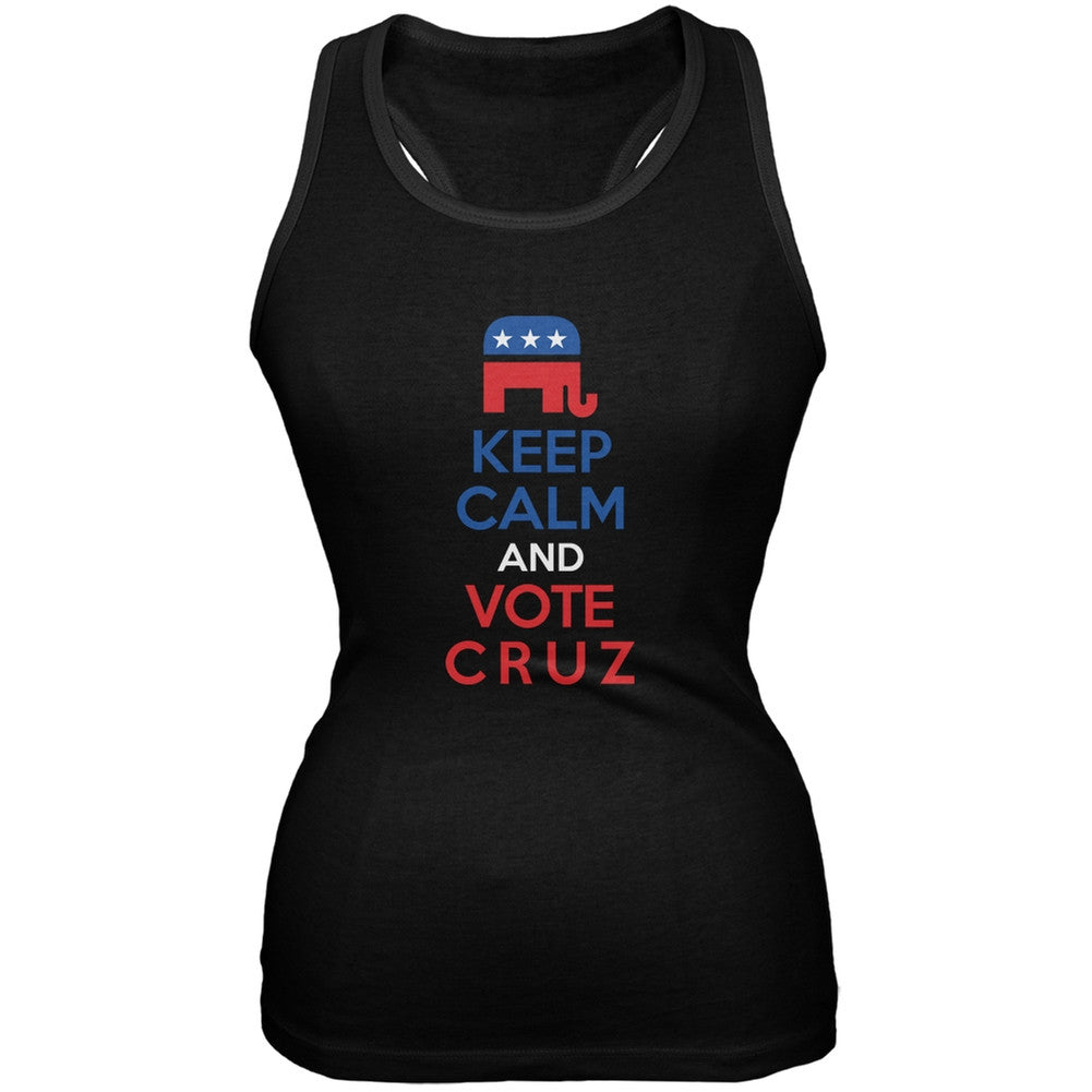 Election 2016 Keep Calm and Vote Cruz Black Juniors Soft Tank Top Juniors Tank Tops Old Glory 2XL Black 