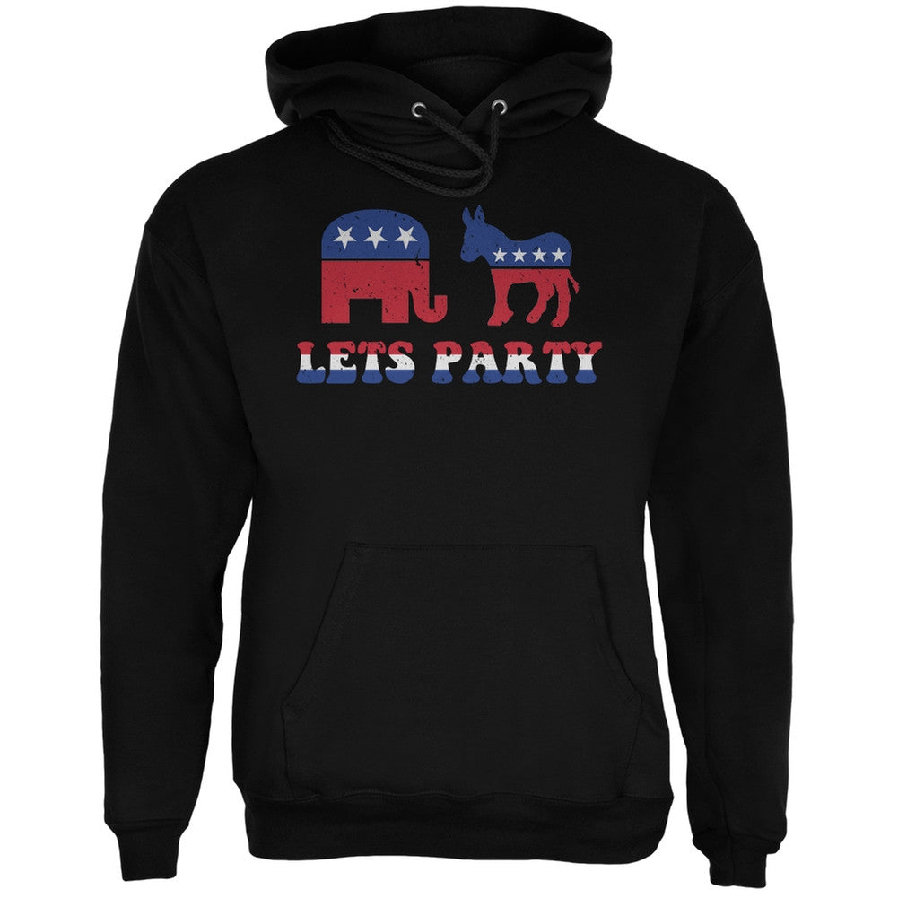 Election - Let's Party Black Adult Hoodie Men's Hoodies Old Glory 2XL Black 