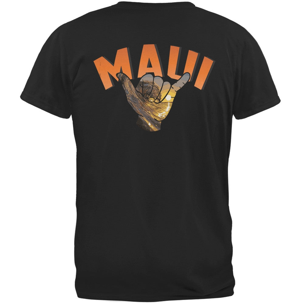 Maui Black Adult T-Shirt Men's T-Shirts Old Glory 2XL Black 