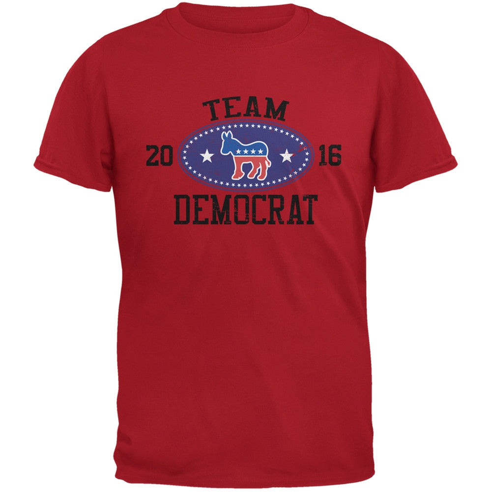 Election Team Democrat 2016 Red Adult T-Shirt Men's T-Shirts Old Glory 2XL Red 