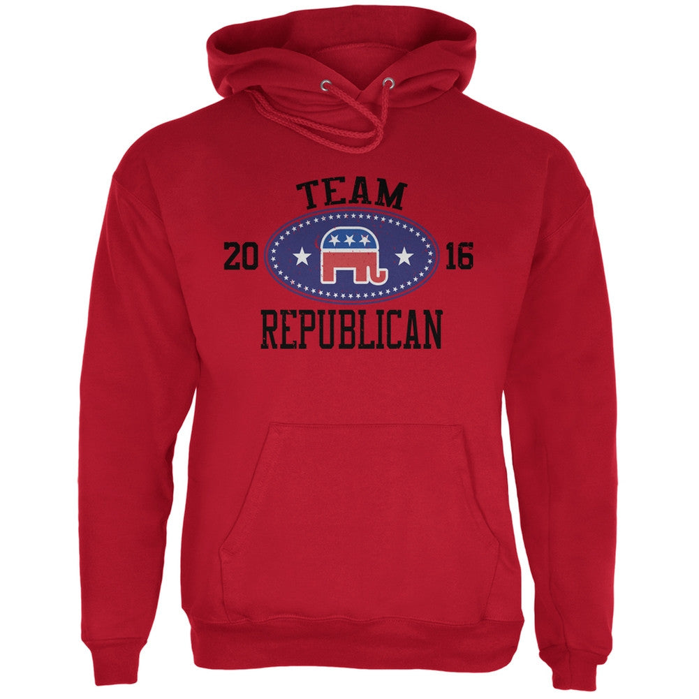 Election Team Republican 2016 Red Adult Hoodie Men's Hoodies Old Glory 2XL Red 