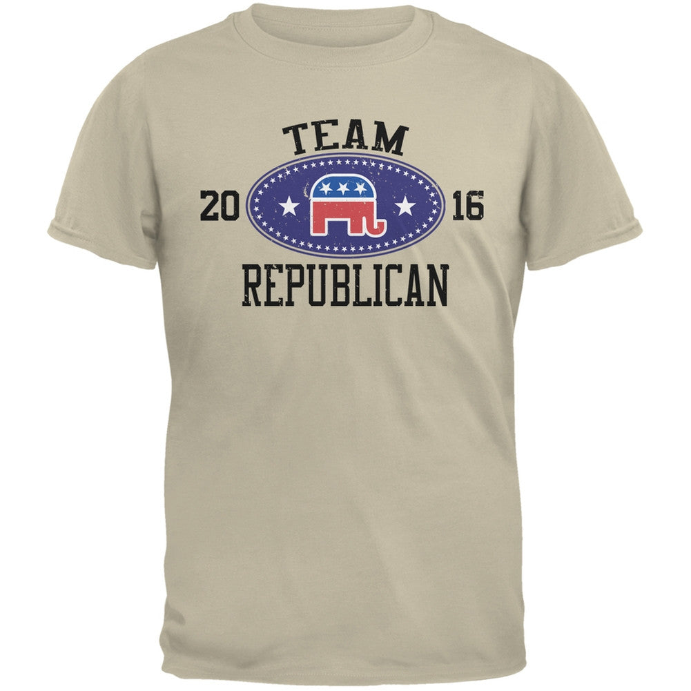 Election Team Republican 2016 Sand Adult T-Shirt Men's T-Shirts Old Glory 2XL Off-White 