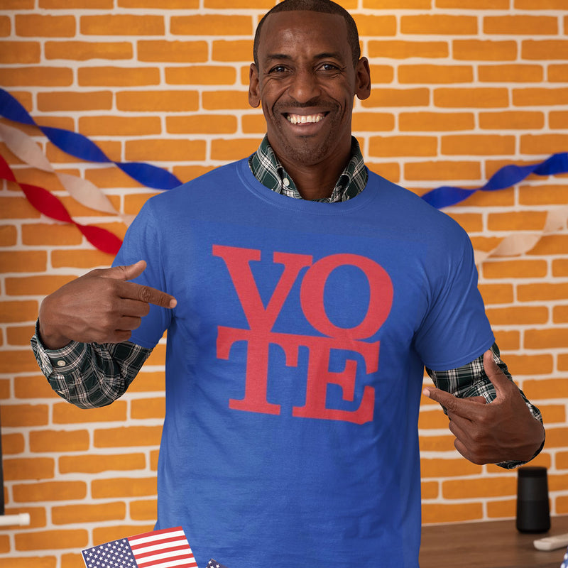 Election Vote Stacked Royal Mens T Shirt Men's T-Shirts Old Glory   