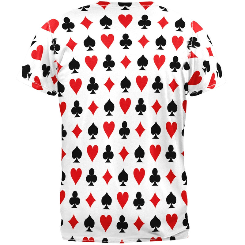 Playing Card Symbols All Over Adult T-Shirt Men's T-Shirts Old Glory   