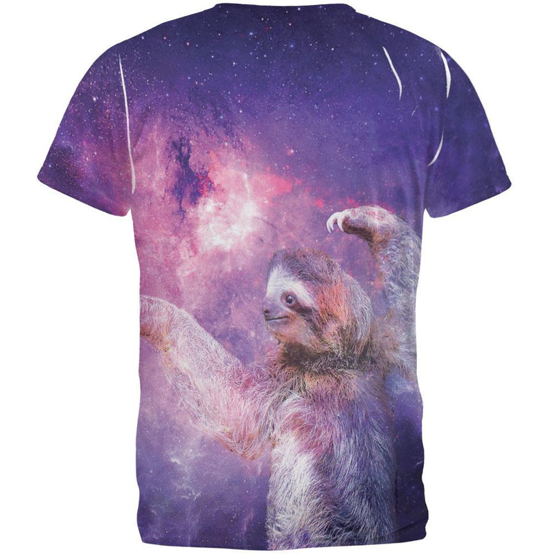 Galaxy Sloth All Over Adult T-Shirt Men's T-Shirts Old Glory   