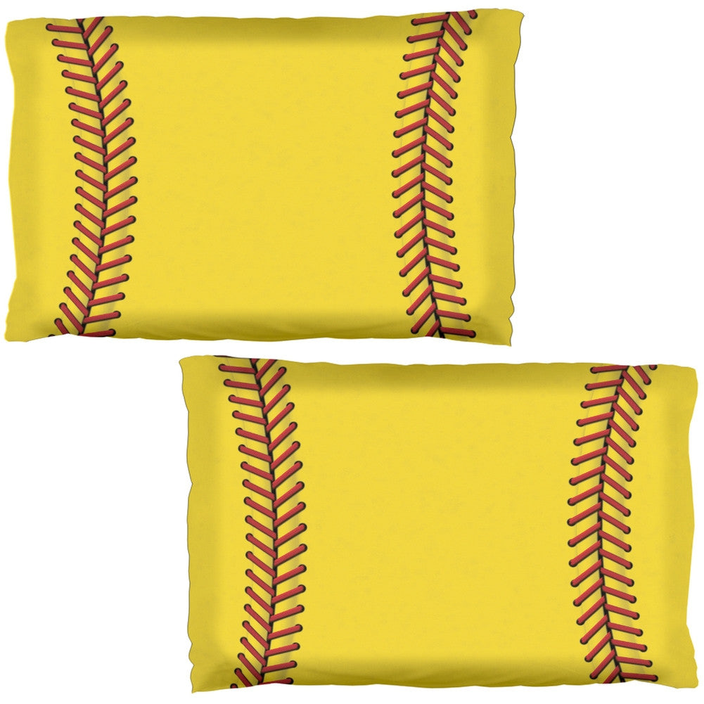 Softball All Over Pillow Case Set Pillowcases Old Glory OS  