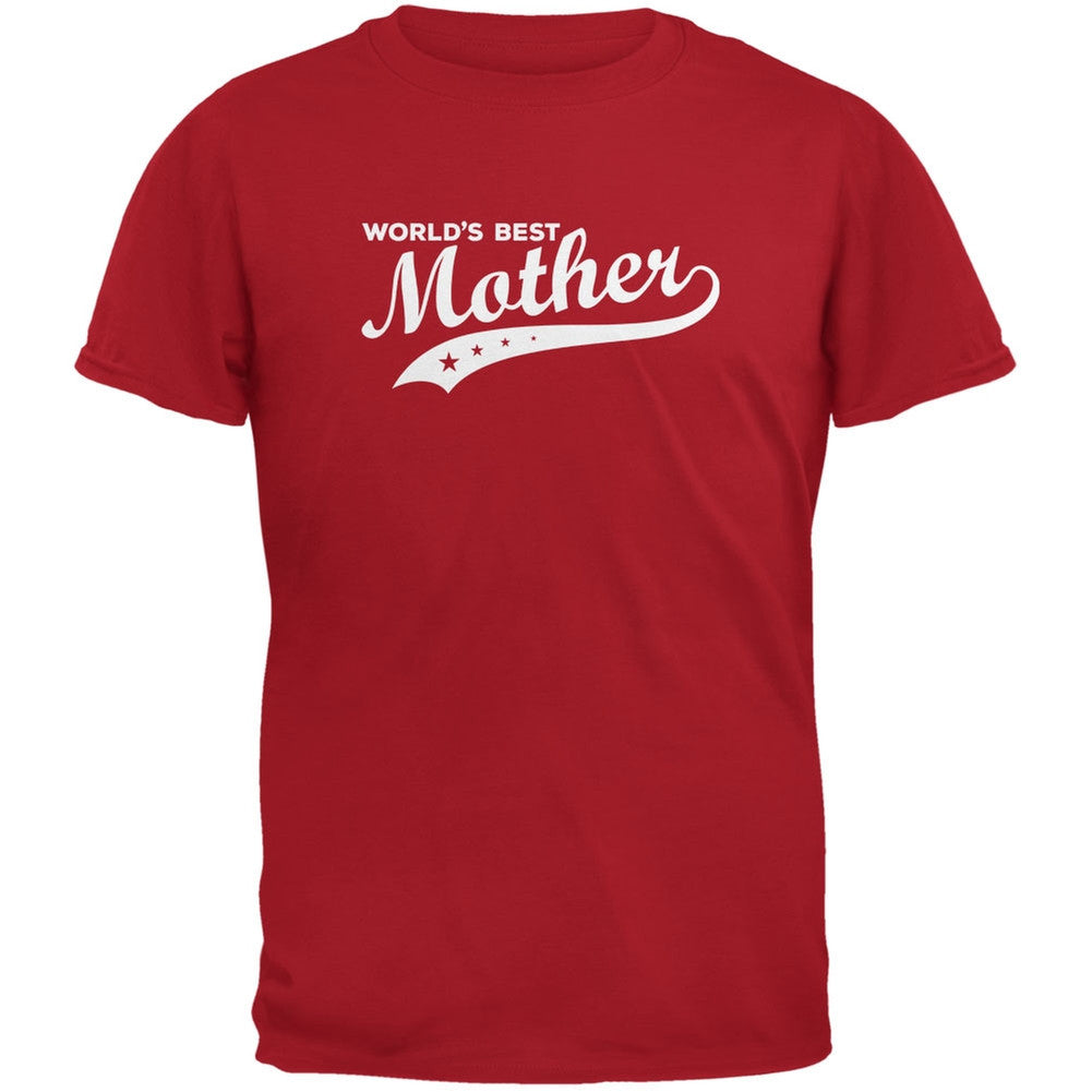 Mother's Day - World's Best Mother Red Adult T-Shirt Men's T-Shirts Old Glory 2XL Red 