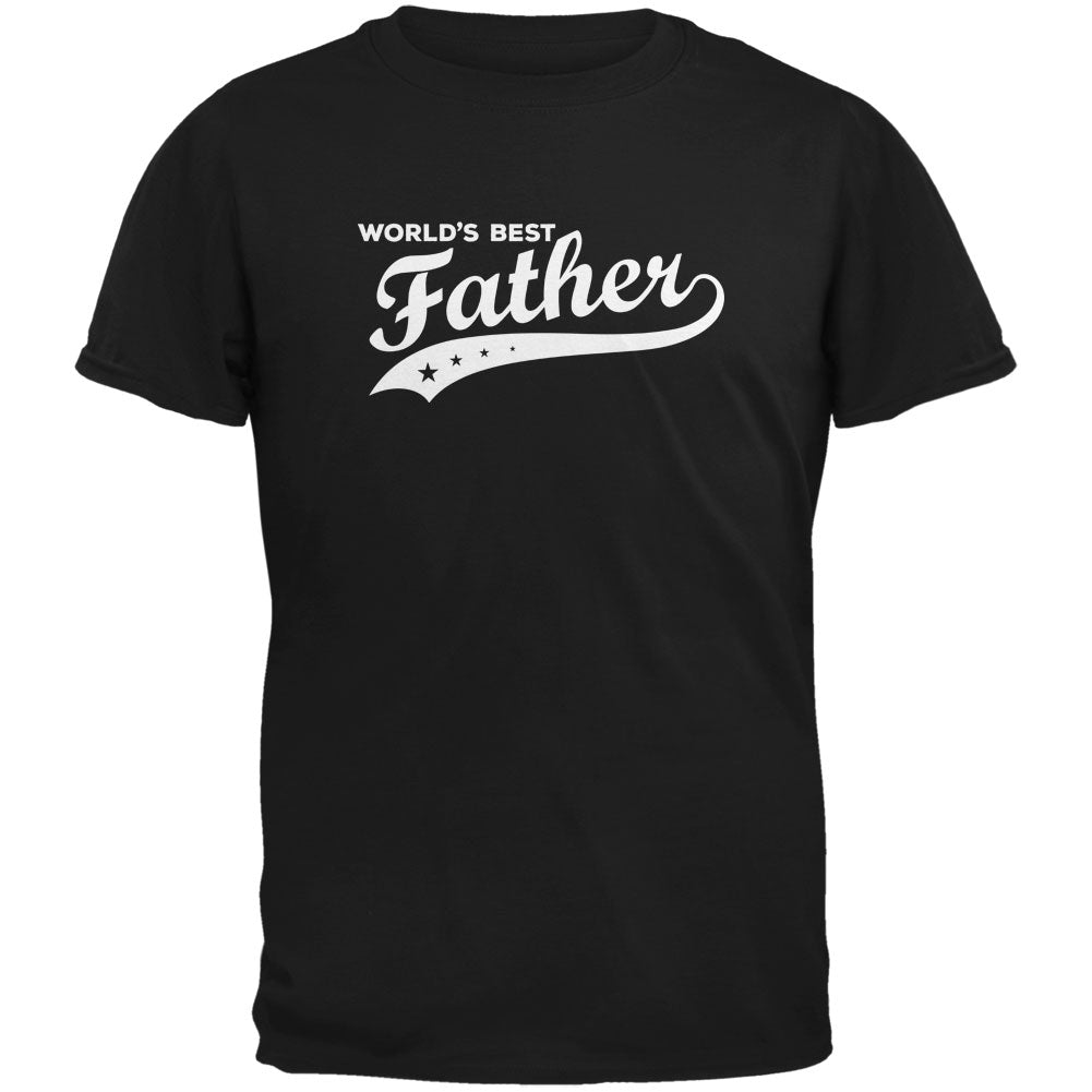 Father's Day - World's Best Father Black Adult T-Shirt Men's T-Shirts Father's Day 2XL Black 