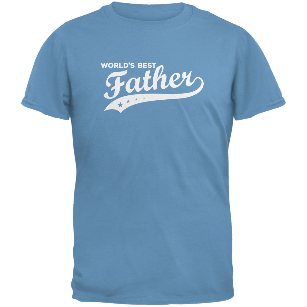 Father's Day - World's Best Father Carolina Blue Adult T-Shirt Men's T-Shirts Father's Day 2XL Blue 