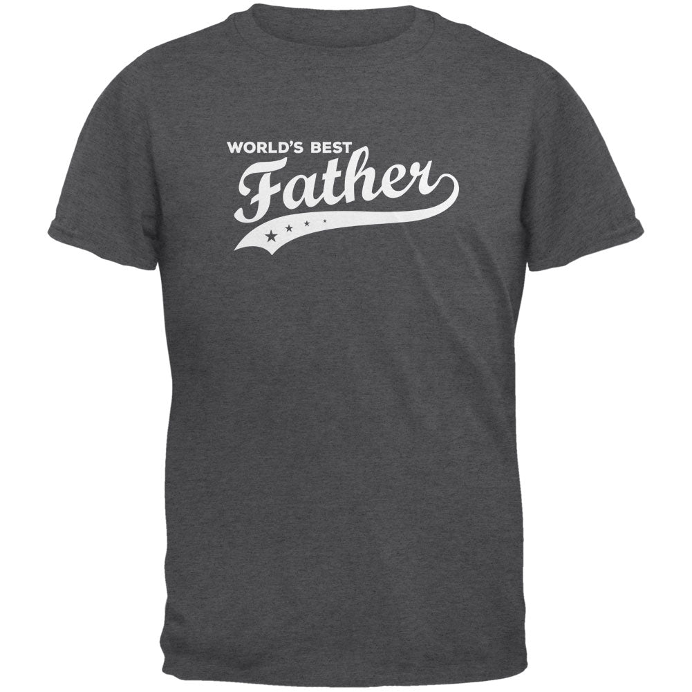 Father's Day - World's Best Father Dark Heather Adult T-Shirt Men's T-Shirts Father's Day 2XL Grey 