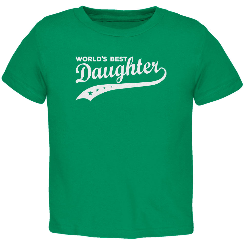 World's Best Daughter Kelly Green Toddler T-Shirt Toddler T-Shirts Old Glory 2T Green 