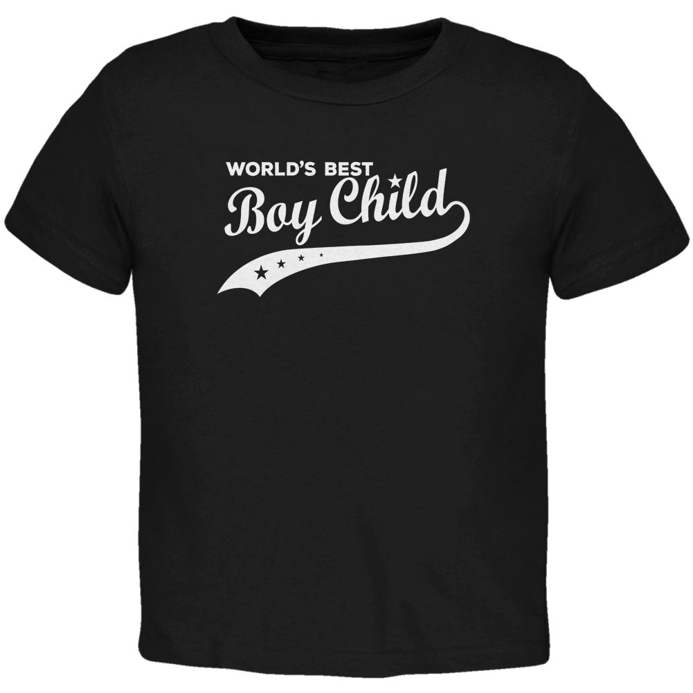 World's Best Boy Child Black Toddler T-Shirt Toddler T-Shirts Old Glory 2T Black 