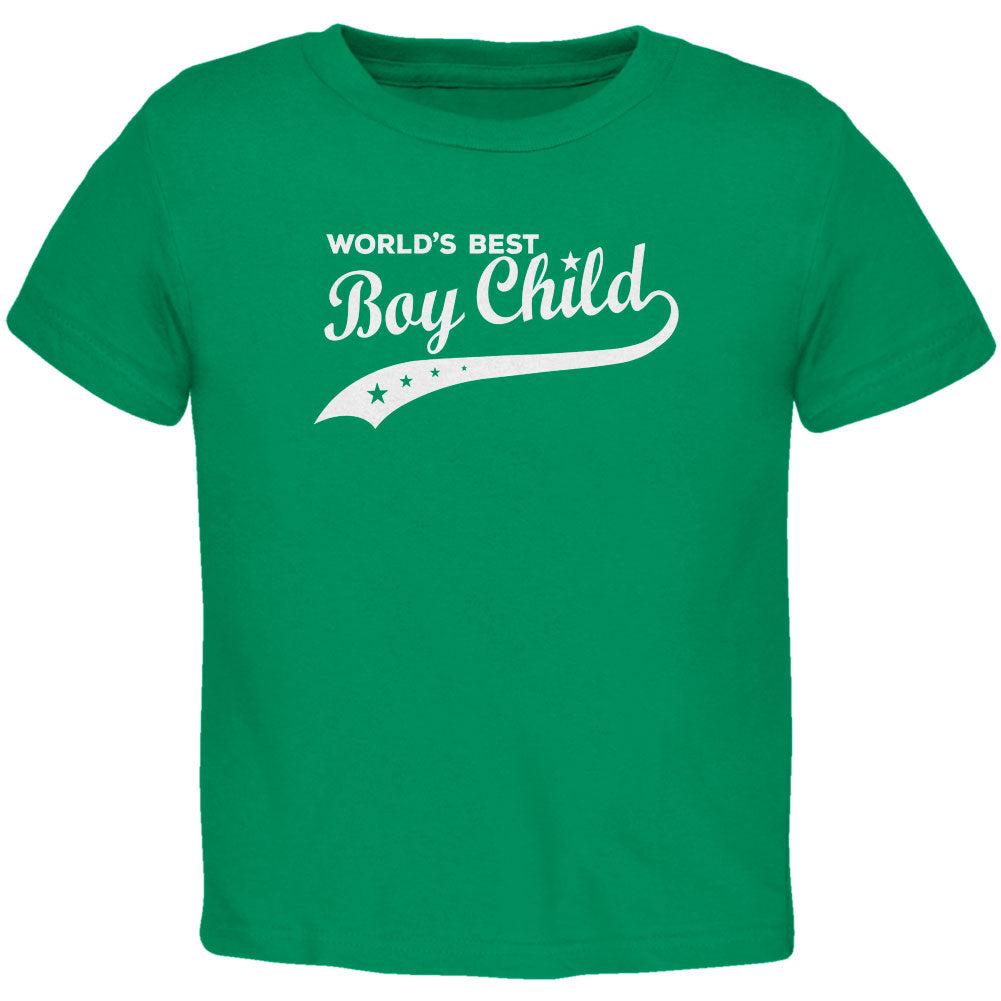 World's Best Boy Child Kelly Green Toddler T-Shirt Toddler T-Shirts Old Glory 2T Green 